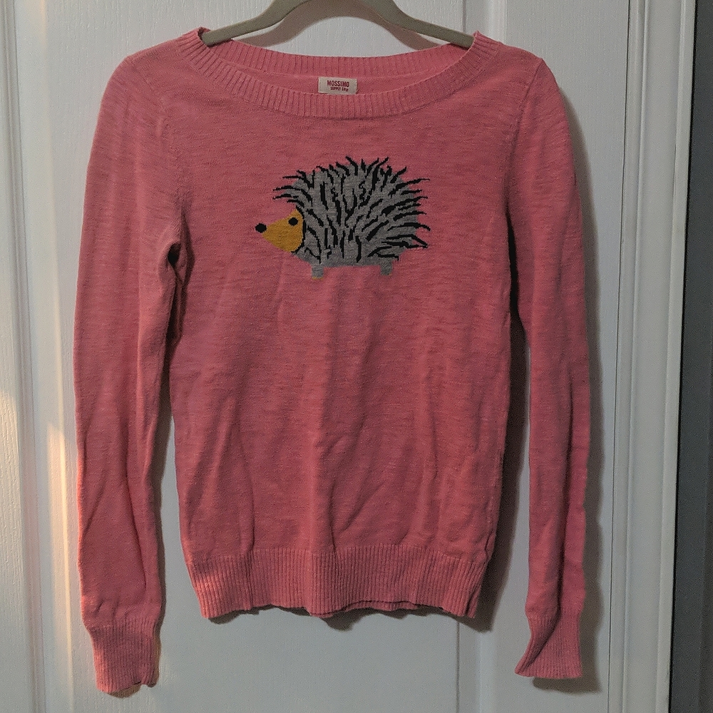 2/$25✨ Mossimo Supply Co. Pink Porcupine long sleeve sweater, size xs